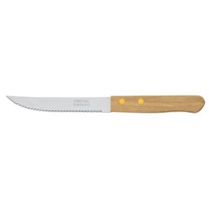 Cuchillo para asado con sierra, mango madera