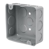 Caja de acero cuadrada 4x4", económica, Volteck